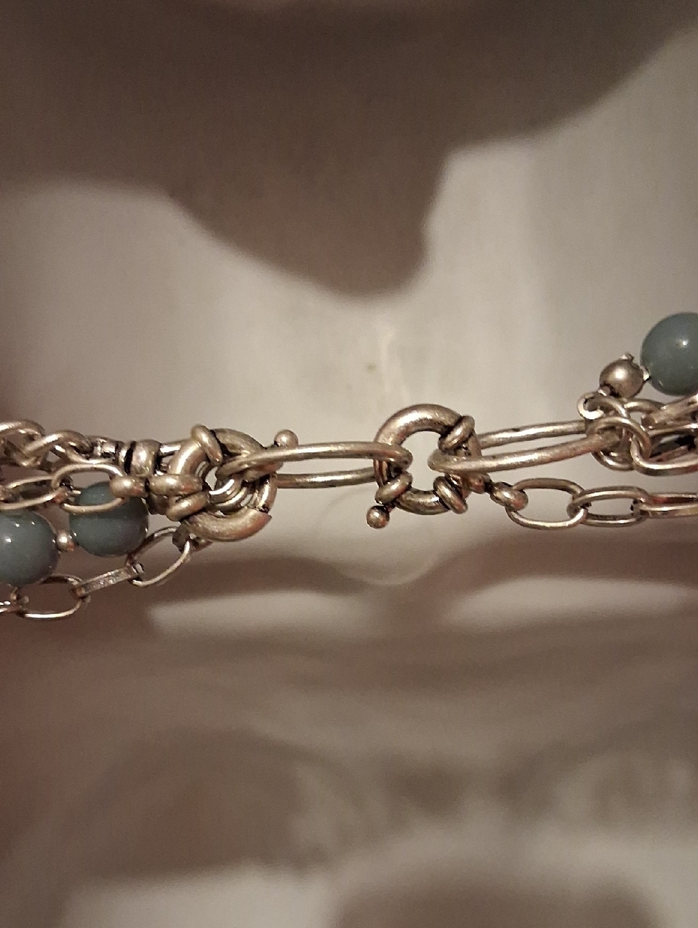 Beatiful Blue, Pink, Silver Neckless - Picture 3 of 3